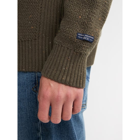 Petrol Industries men knitwear collar m-3050-kwc226 6088 army green - Image 5