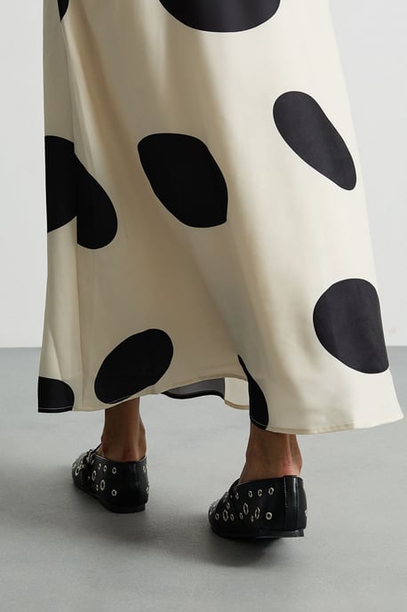 Faith: Freya Faux Leather Eyelet Mary Jane Ballerinas - Image 4
