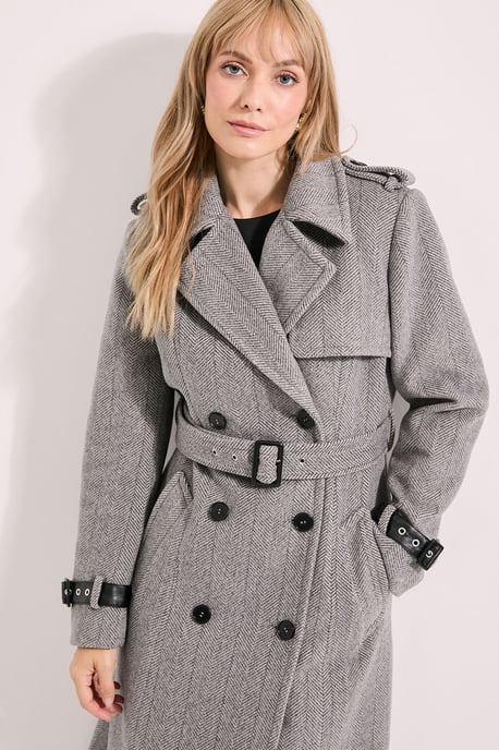 Principles by Wallis Check Trench Coat - Image 2
