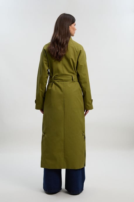 Funnel Neck Trench Coat - Image 4