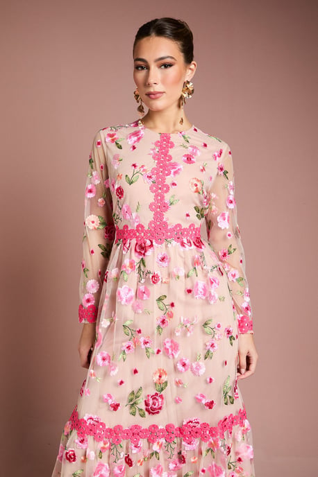 Embroidered Floral Maxi Dress - Image 2
