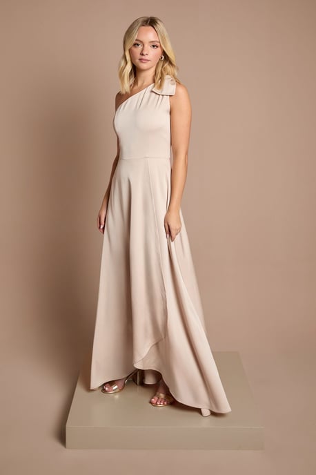 Teen Coast One Shoulder Bow Bridesmaid Dress - Image 1
