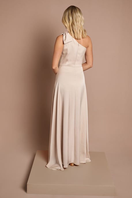 Teen Coast One Shoulder Bow Bridesmaid Dress - Image 3