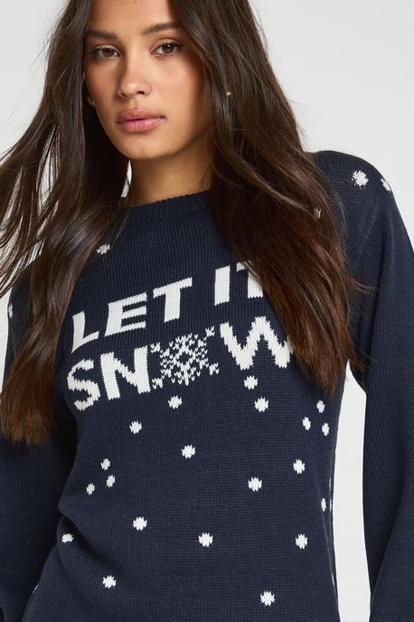 Let It Snow Christmas Jumper Dress - Image 4
