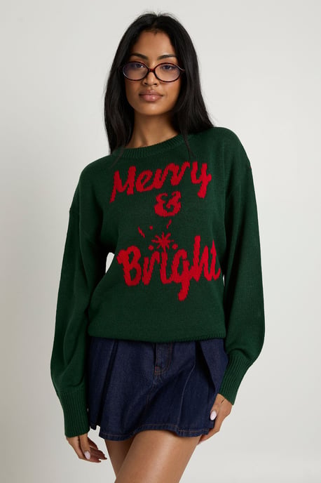 Merry and Bright Christmas Jumper - Image 1