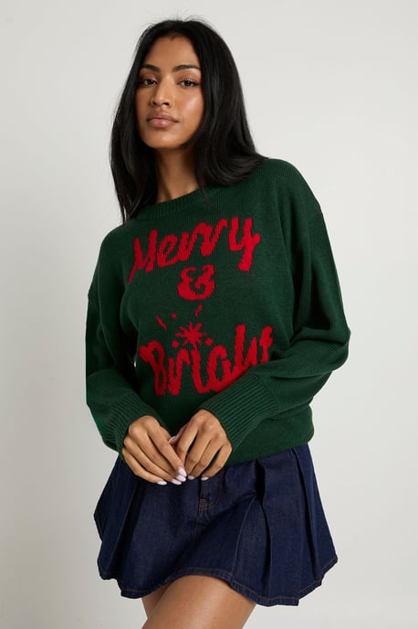 Merry and Bright Christmas Jumper - Image 3
