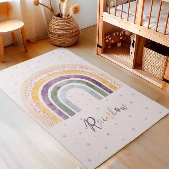 Muratap Play kids vloerkleed kinderkamer rainbow laagpolig speelkleed multi- 80x120 cm - Image 1