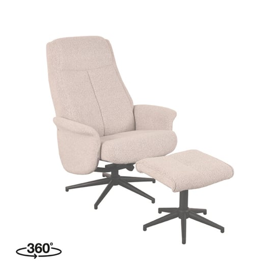 Label51 Fauteuil bergen naturel boucle incl. ottoman - Image 1