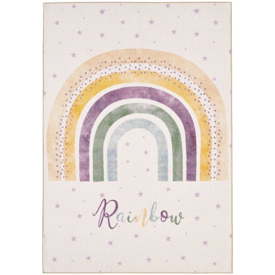 Muratap Play kids vloerkleed kinderkamer rainbow laagpolig speelkleed multi- 80x120 cm - Image 3