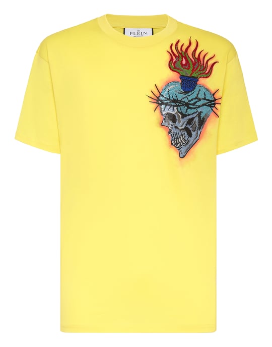 T-shirt med rund halsringning och tatuering - Image 4