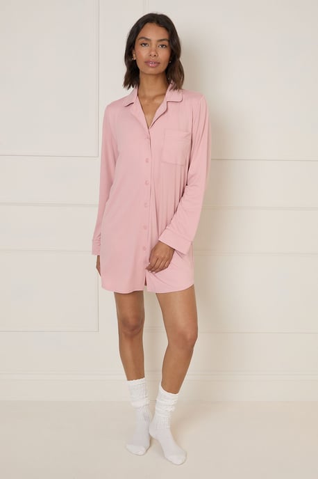 Nightwear Tipped Pyjama Shirt - Image 2