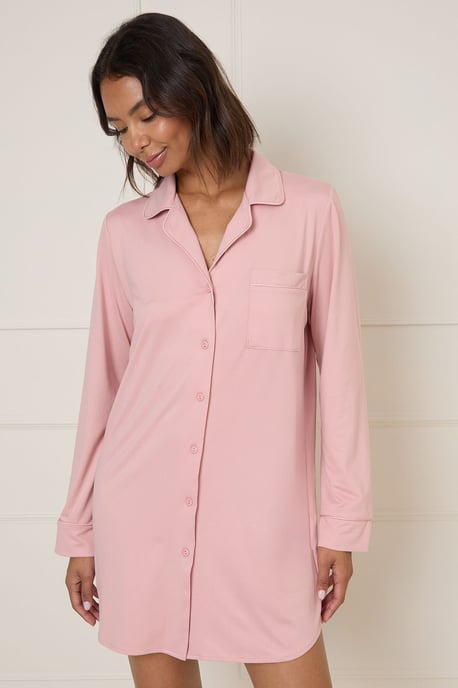 Nightwear Tipped Pyjama Shirt - Image 4
