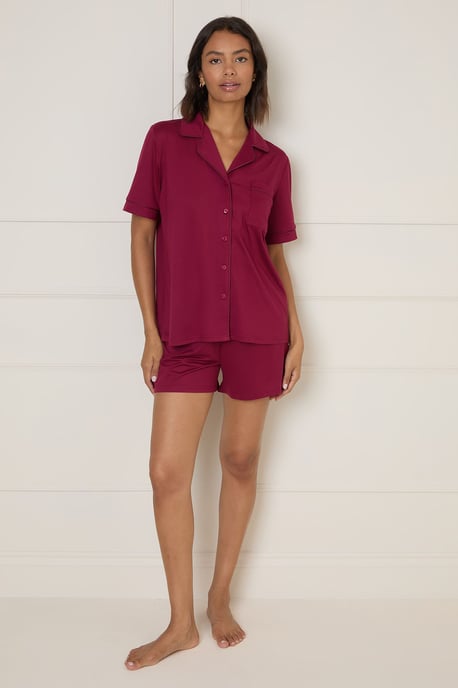 Nightwear Tipped Short Sleeve Pyjama Set - Image 2