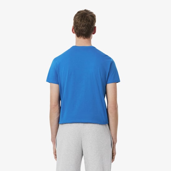 Men's Lacoste Cotton Pima T-Shirt in Blue - Image 3