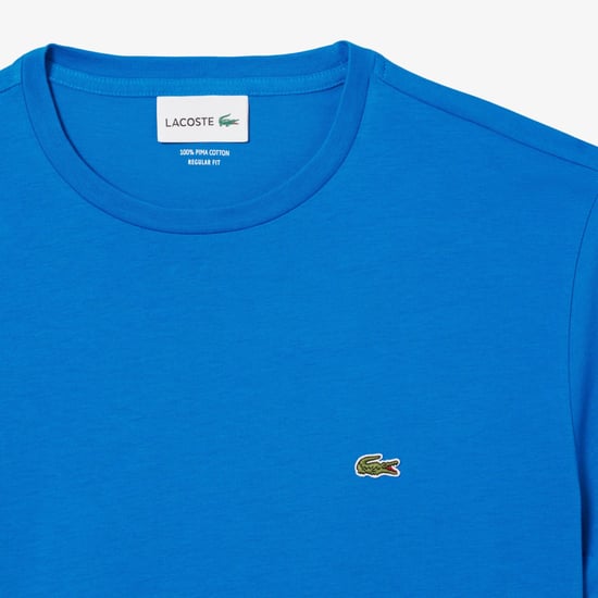 Men's Lacoste Cotton Pima T-Shirt in Blue - Image 6