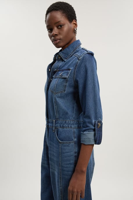 Denim Boiler Jumpsuit - Image 2