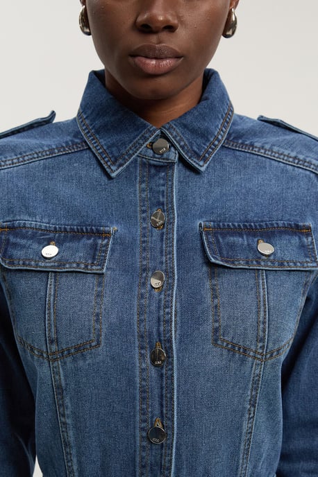 Denim Boiler Jumpsuit - Image 4