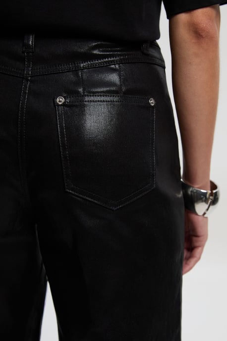 Metallic Coated Denim Wide Leg Jean - Image 3