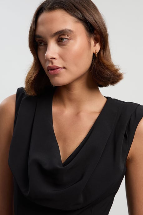 Tailored Drape Wide Leg Jumpsuit - Image 3