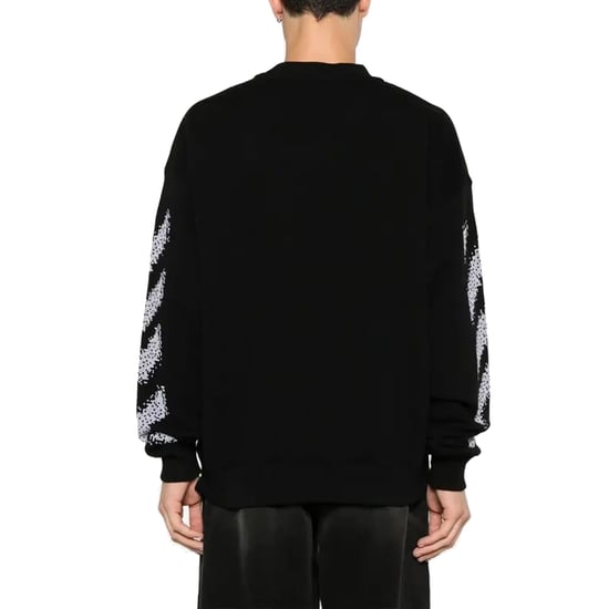 Off White Pixel Diag Sweatshirt - Image 3