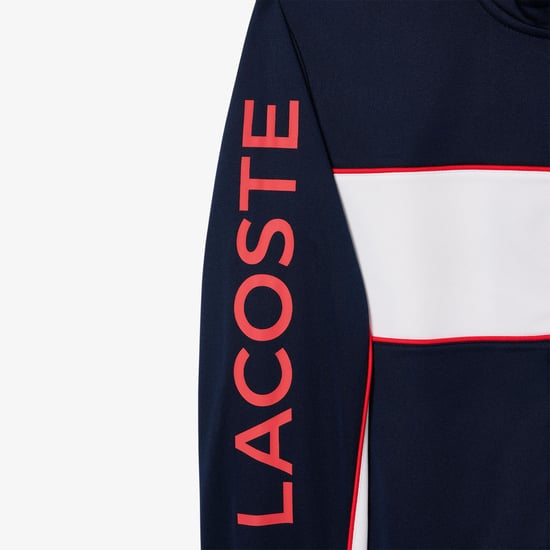Men's Lacoste Sport Print Branding Zipped Tennis Sweatshirt in Multi colour - Image 3