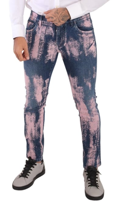 Färgsplatter Slim Jeans - Image 4