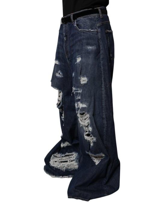 Wijd Gesneden Versleten Jeans - Image 3