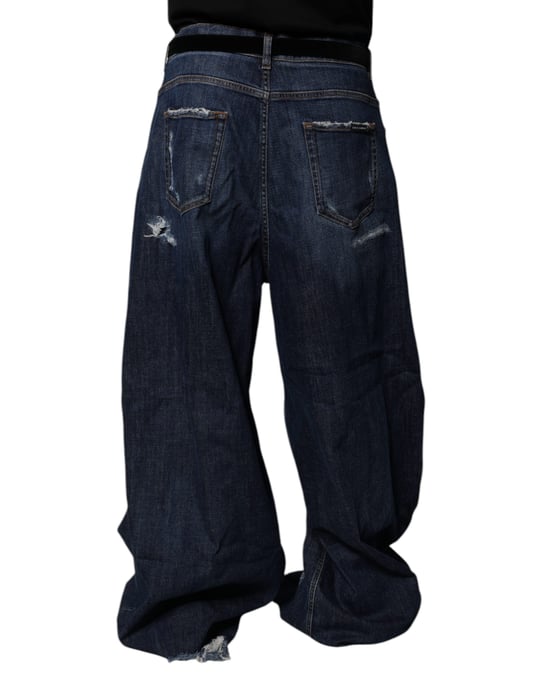 Wijd Gesneden Versleten Jeans - Image 4