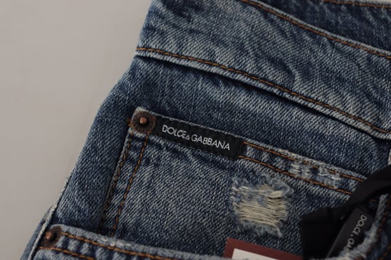 Dolce Gabbana Versleten Jeans Verweerd Denim - Image 5