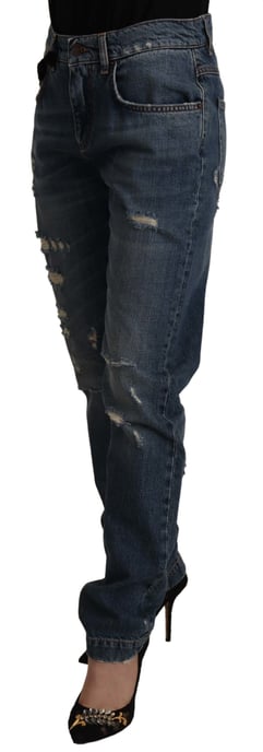 Dolce Gabbana Versleten Jeans Verweerd Denim - Image 6