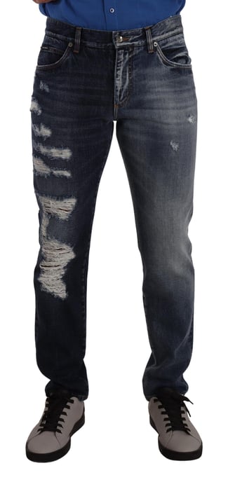Dolce Gabbana Slimfit Ripped Jeans - Image 1
