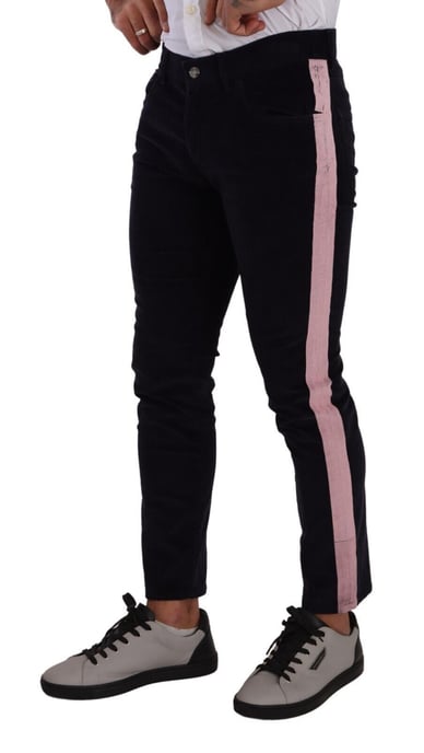 Corduroy Pants Side Stripes Slim Fit - Image 2