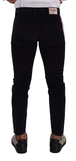 Corduroy Pants Side Stripes Slim Fit - Image 3