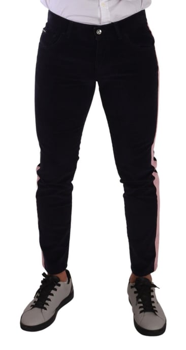 Corduroy Pants Side Stripes Slim Fit - Image 4