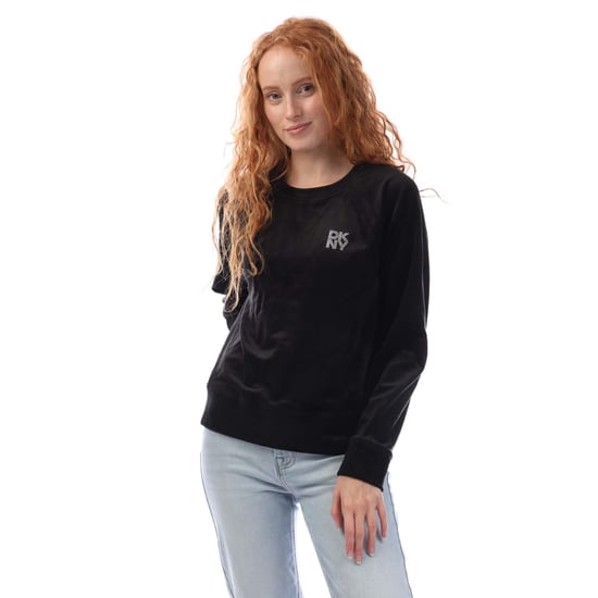 DKNY Dames/Dames Sweatshirt met Strass Velours Crew Hals (Zwart) - Image 1