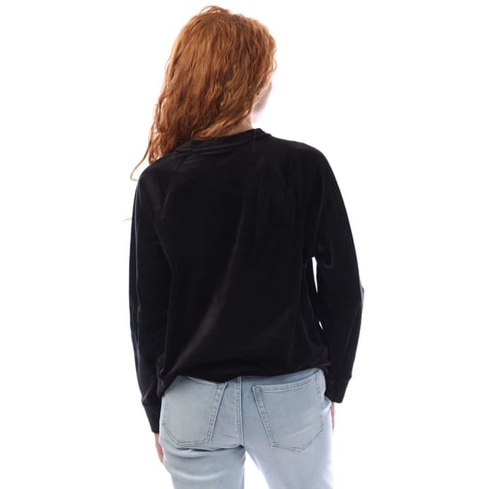 DKNY Dames/Dames Sweatshirt met Strass Velours Crew Hals (Zwart) - Image 2