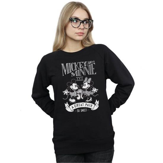 Disney Womens/Ladies Mickey And Minnie Mouse Great Pair Sweatshirt (Black) - Image 2