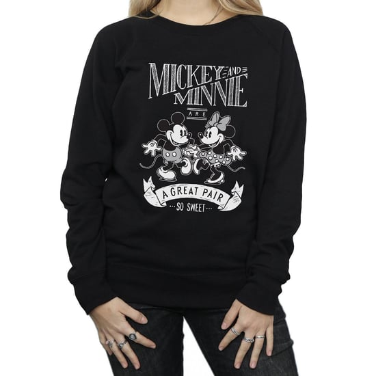 Disney Womens/Ladies Mickey And Minnie Mouse Great Pair Sweatshirt (Black) - Image 3