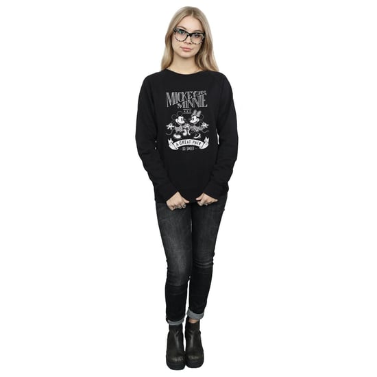 Disney Womens/Ladies Mickey And Minnie Mouse Great Pair Sweatshirt (Black) - Image 4