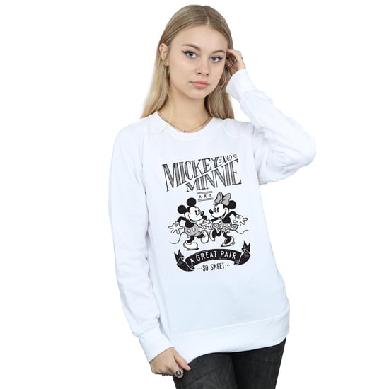 Disney Womens/Ladies Mickey And Minnie Mouse Great Pair Sweatshirt (White) - Image 2
