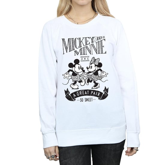 Disney Womens/Ladies Mickey And Minnie Mouse Great Pair Sweatshirt (White) - Image 3