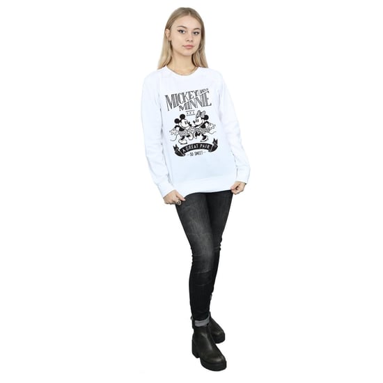 Disney Womens/Ladies Mickey And Minnie Mouse Great Pair Sweatshirt (White) - Image 4