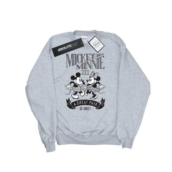 Disney Womens/Ladies Mickey And Minnie Mouse Great Pair Sweatshirt (Heather Grey) - Image 1