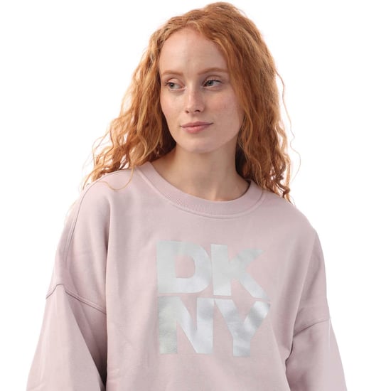 DKNY Dames/Dames Sweatshirt met Folie Logo (Wit) - Image 3