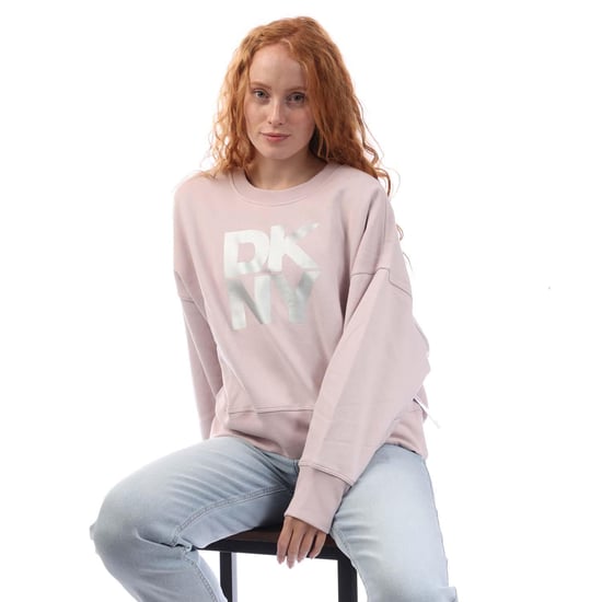 DKNY Dames/Dames Sweatshirt met Folie Logo (Wit) - Image 4