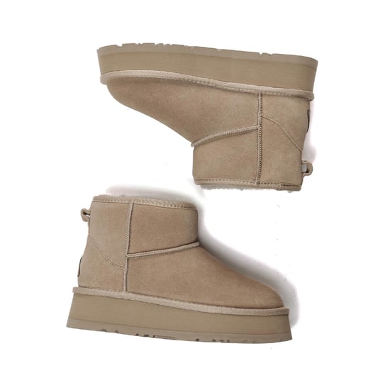 EverAu Kvinnor/Damer Dämpad Klassisk Kossuede Mini Boots (Brun) - Image 6