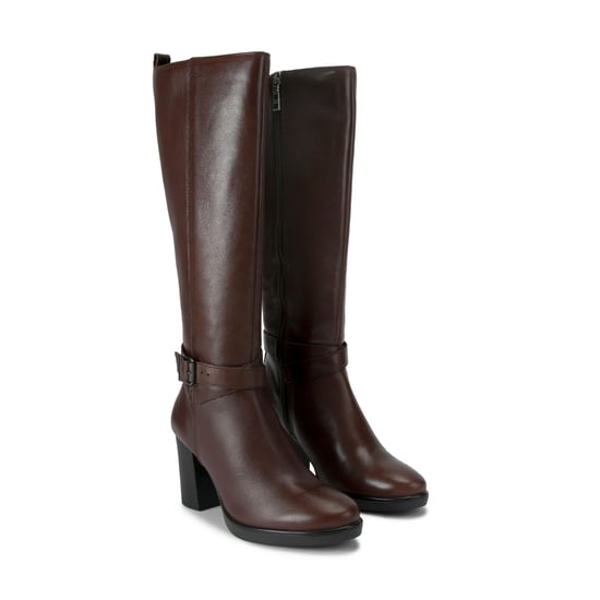 Carvela Leather Silver Knee Wide Fit Boots - Image 2
