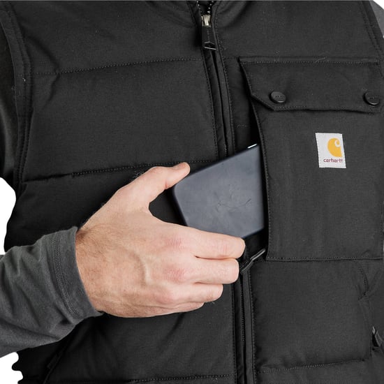 Carhartt Mens Puffer Gilets WIP Rain Defender Insulated Montana Loose Fit Vest - Image 3