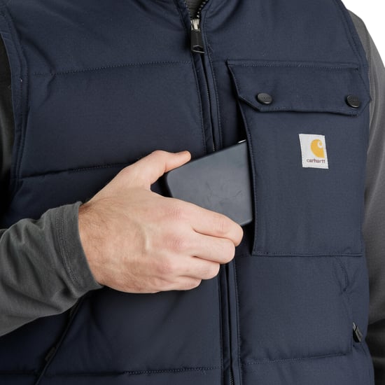 Carhartt Mens Puffer Gilets WIP Rain Defender Insulated Montana Loose Fit Vest - Image 3