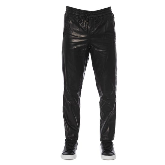 Leren Joggingbroek Elastische Taille Relaxed Fit - Image 1